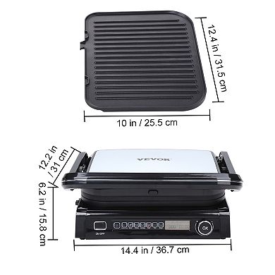 VEVOR Commercial Electric Griddle, 1800W Teppanyaki Grill with Nonstick Plate & Temp Control 110V