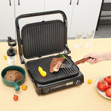 VEVOR Commercial Electric Griddle, 1800W Teppanyaki Grill with Nonstick Plate & Temp Control 110V