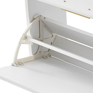 VEVOR Shoe Cabinet with 2 Flip Drawers, Entryway Shoe Storage Organizer for Heels, Boots, Slippers