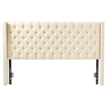 VEVOR Headboard, King Size Headboard with Adjustable Height, Diamond Tufted for King Size Bed