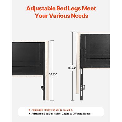 VEVOR Headboard, King Size Headboard with Adjustable Height, Diamond Tufted for King Size Bed