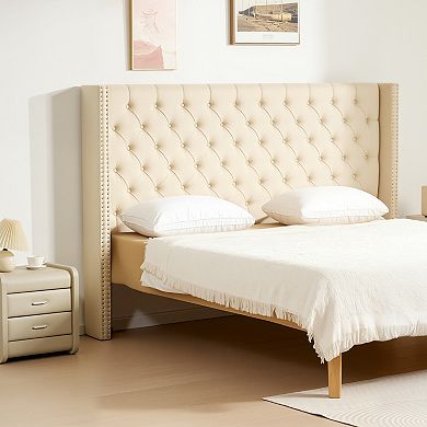 VEVOR Headboard, King Size Headboard with Adjustable Height, Diamond Tufted for King Size Bed