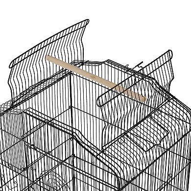 VEVOR 64" Open Top Bird Cage with Rolling Stand for Parakeets, Finches & Cockatiels
