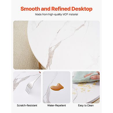 VEVOR Nesting Coffee Table Set of 2, 23.6 in Round Coffee Table, Nesting Tables for Small Place