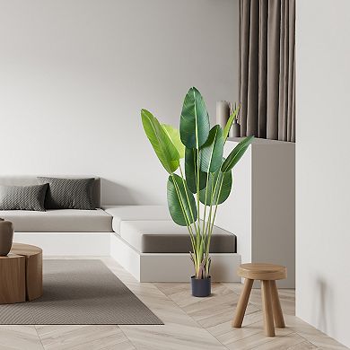 VEVOR Artificial Birds Of Paradise Tree, 5 FT Tall Faux Plant