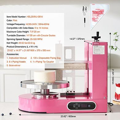 VEVOR Cake Decorating Machine, Cake Cream Spreading Coating Smearing Machine