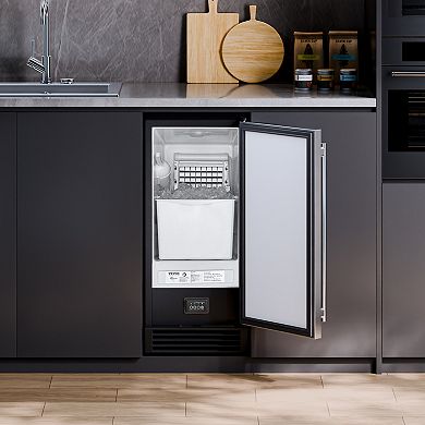 VEVOR Undercounter Built-in Ice Maker, 50 Lbs,Stainless Steel, for Commercial Home Kitchen