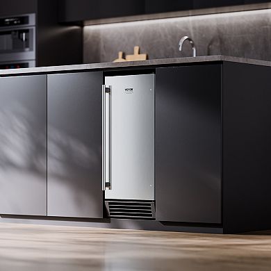 VEVOR Undercounter Built-in Ice Maker, 50 Lbs,Stainless Steel, for Commercial Home Kitchen