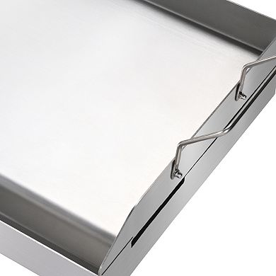 VEVOR Stove Top Griddle 23.5"x16", Pre-Seasoned Stainless Steel Double Burner Griddle Pan