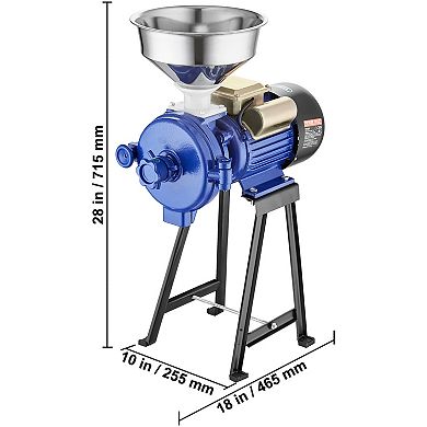 VEVOR 3000W Electric Grain Mill Grinder with Funnel, Commercial Corn Wheat Mill
