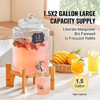 VEVOR Beverage Dispenser, 1.5 Gallon Drink Dispensers for Parties, 2PC
