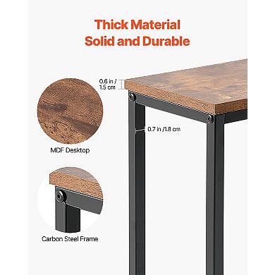 VEVOR Narrow Console Table, 70.9" Behind Couch Table with Power Outlets, 1-Tier Long Entryway Table