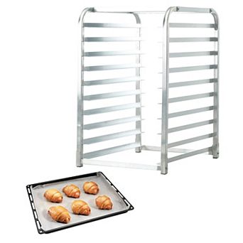 VEVOR Bun Pan Rack,10 tier Commercial Bakery Racks with Brake Wheels, 26"L x 20.3"W x 39"H