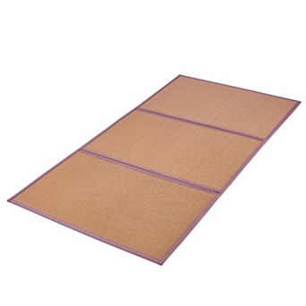 VEVOR Japanese Tatami Mat, 80 x 39 in Foldable Handwoven Natural Rattan Tatami Mat