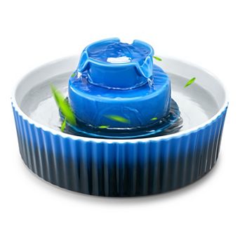 VEVOR Ceramic Cat Water Fountain, 2.1L/71oz Cupcake Pet Fountain, Porcelain Cat Water Dispenser