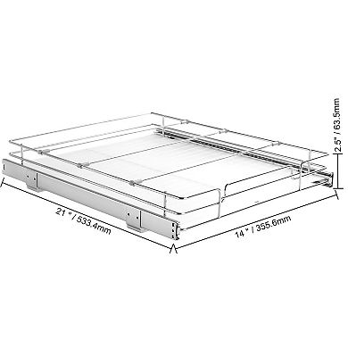 VEVOR Pull Out Cabinet Organizer 14x21 in Slide Out Pantry Shelf for Kitchen Cabinet