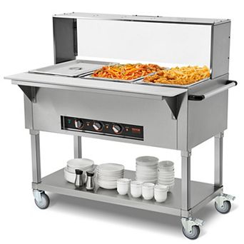 VEVOR 3-Pan Commercial Food Warmer, 3 x 20.6-qt Electric Steam Table