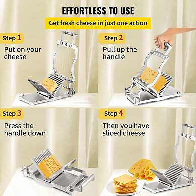 VEVOR Cheese Cutter With Wire 1 cm & 2 cm Cheeser Butter Blade Replaceable Cheese Slicer Wire