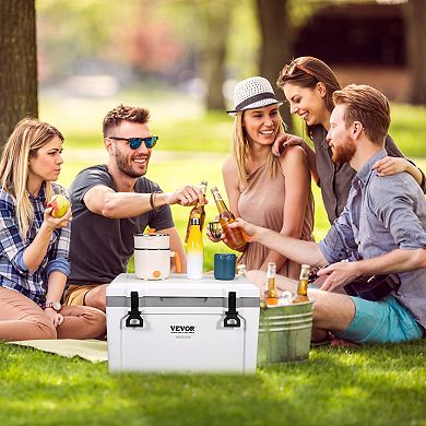 VEVOR Insulated Portable Cooler, 52 qt, Holds 50 Cans, Ice Retention Hard Cooler