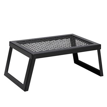 VEVOR Folding Campfire Grill, 18" Portable Fire Pit Grill Grate with Legs for Outdoor Cooking
