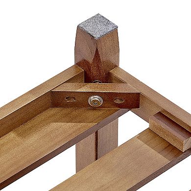 VEVOR 34.5" Square Ottoman Coffee Table with Tufted Top & Wood Shelf Storage, Dark Gray