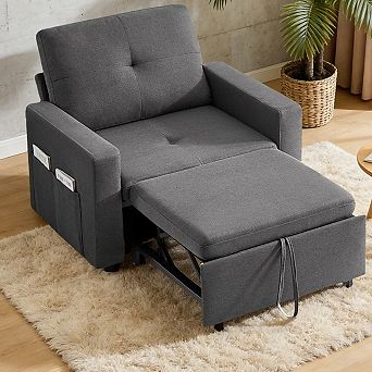 Opoiar 3-in-1 Convertible Sleeper Chair with Pull-Out Bed