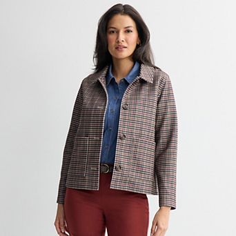 Women's Croft & Barrow® Plaid Jacket