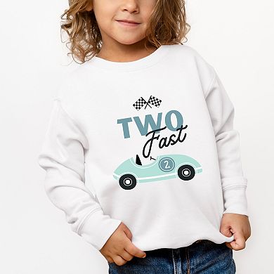 Two Fast Racecar - Toddler Graphic Sweatshirt