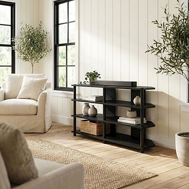 FurniFact Corner TV Stand for 55-Inch TVs