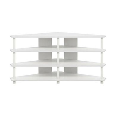 FurniFact Corner TV Stand for 55-Inch TVs