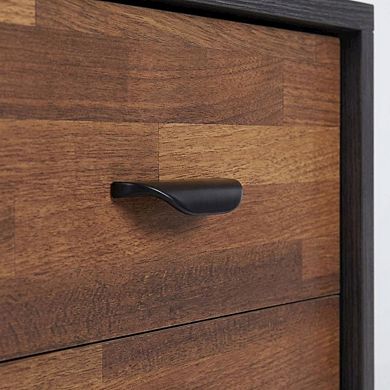 Bedroom Nightstand with Espresso Finish and Modern Design