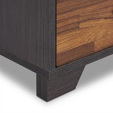 Bedroom Nightstand with Espresso Finish and Modern Design