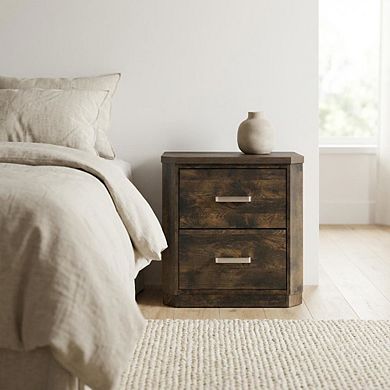 Nightstand with Transitional Style and Storage Space