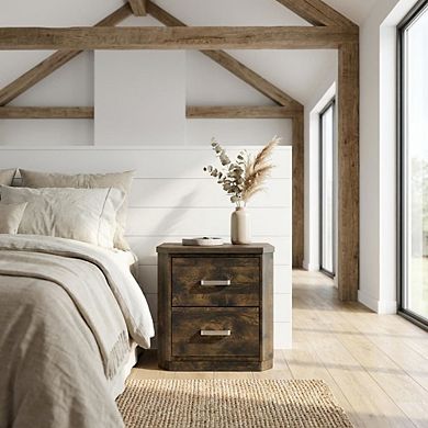 Nightstand with Transitional Style and Storage Space