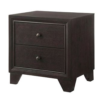 Transitional Nightstand with Sleek Finish and Functional Design