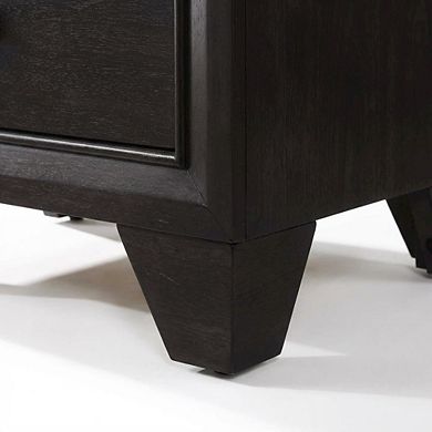 Transitional Nightstand with Sleek Finish and Functional Design