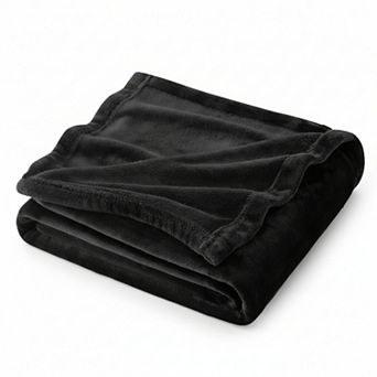 Twin Fleece Blanket 300GSM Plush & Lightweight for Bed Couch Travel 60x80 Grey