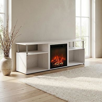 FurniFact Fireplace Entertainment Center, TVs up to 70 Inches