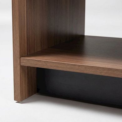 Contemporary Nightstand with Wood Finish and Single Drawer
