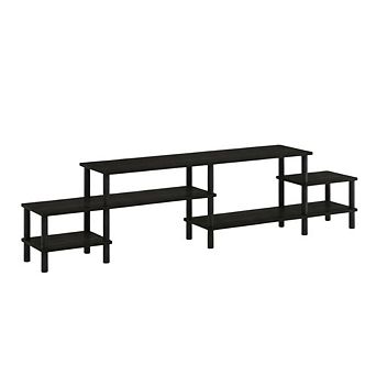 FurniFact Wooden TV stand for 80 inch TVs with modern design and sturdy build