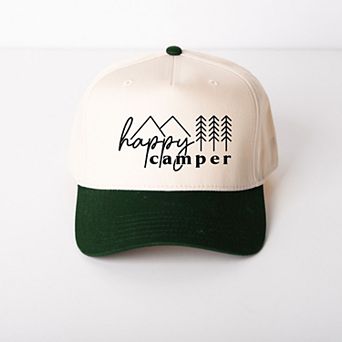 Happy Camper Trees - Women's Canvas Trucker Hat