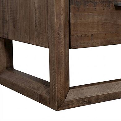 Nightstand in Warm Lifestyle Finish with Sturdy Construction