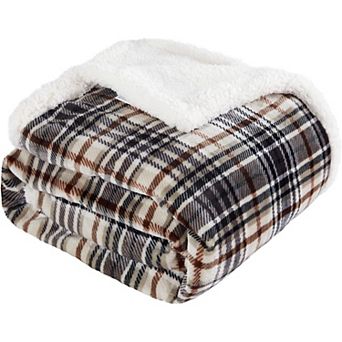 Sherpa Plaid Throw Blanket Fuzzy Fluffy and Cozy Soft