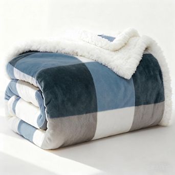 Sherpa Fleece Throw Blanket Reversible Plush and Fluffy