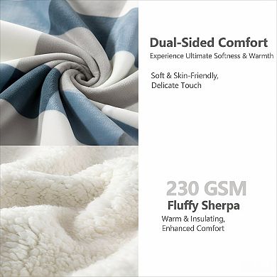 Sherpa Fleece Throw Blanket Reversible Plush and Fluffy