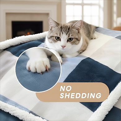 Sherpa Fleece Throw Blanket Reversible Plush and Fluffy