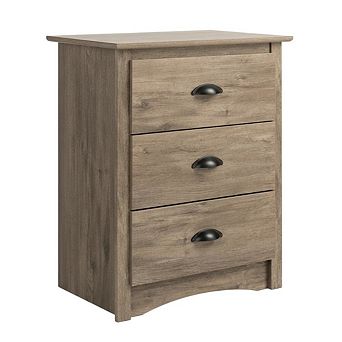 Nightstand with 3 Drawers and Modern Design for Bedroom Storage
