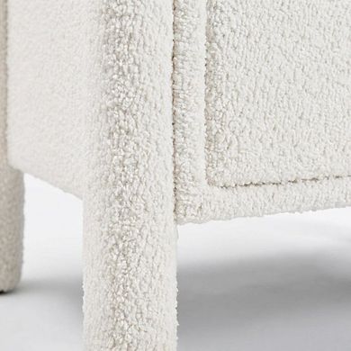 Modern Teddy- Fabric Nightstand with 2 Drawers for Bedroom Decor