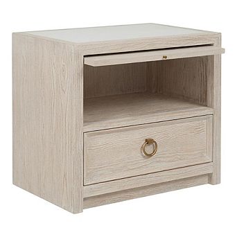 Sea Oat Drawer Nightstand with Distressed Finish and Stylish Design