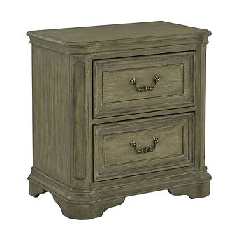 Nightstand with 2 Drawers and Traditional Design